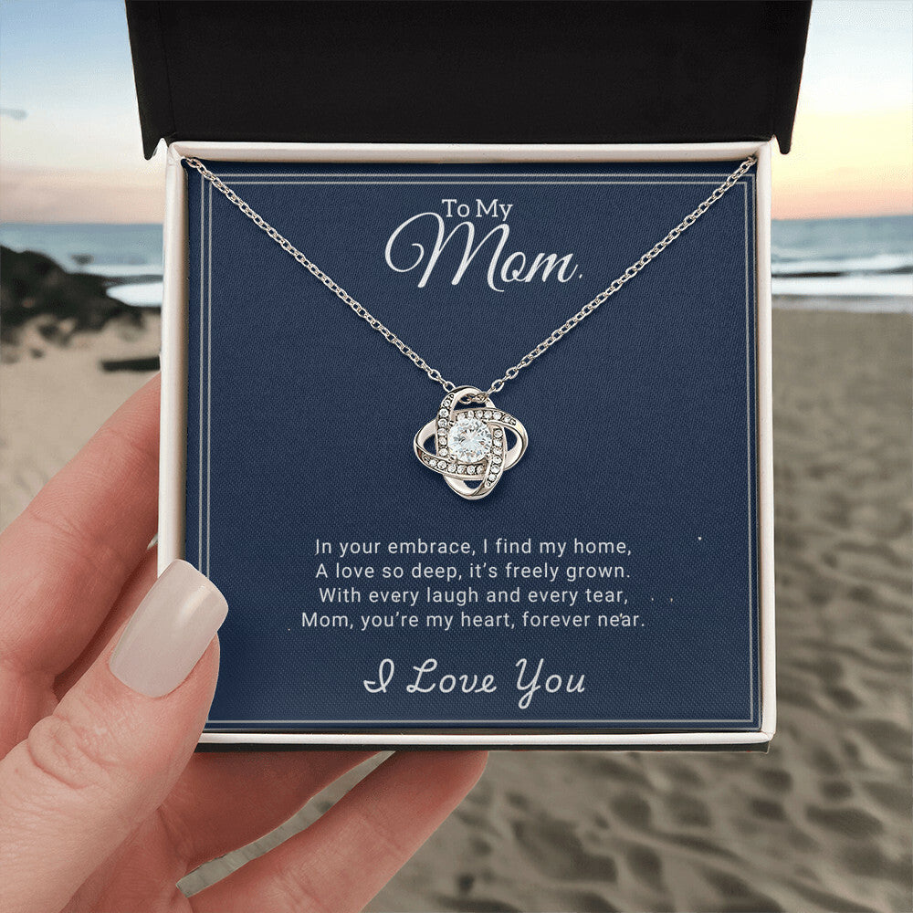 Gift For Mom "You're My Heart" Knot Necklace