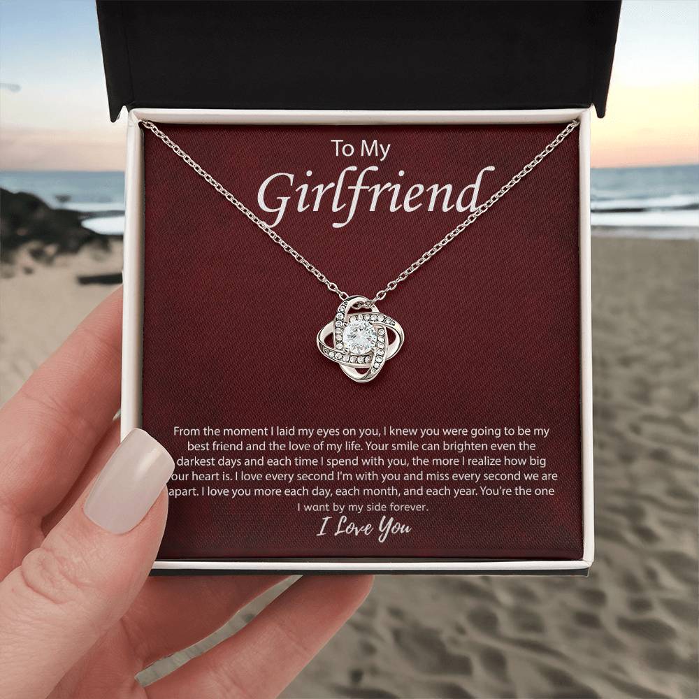 To My Girlfriend "You're The One I Want" Knot Necklace