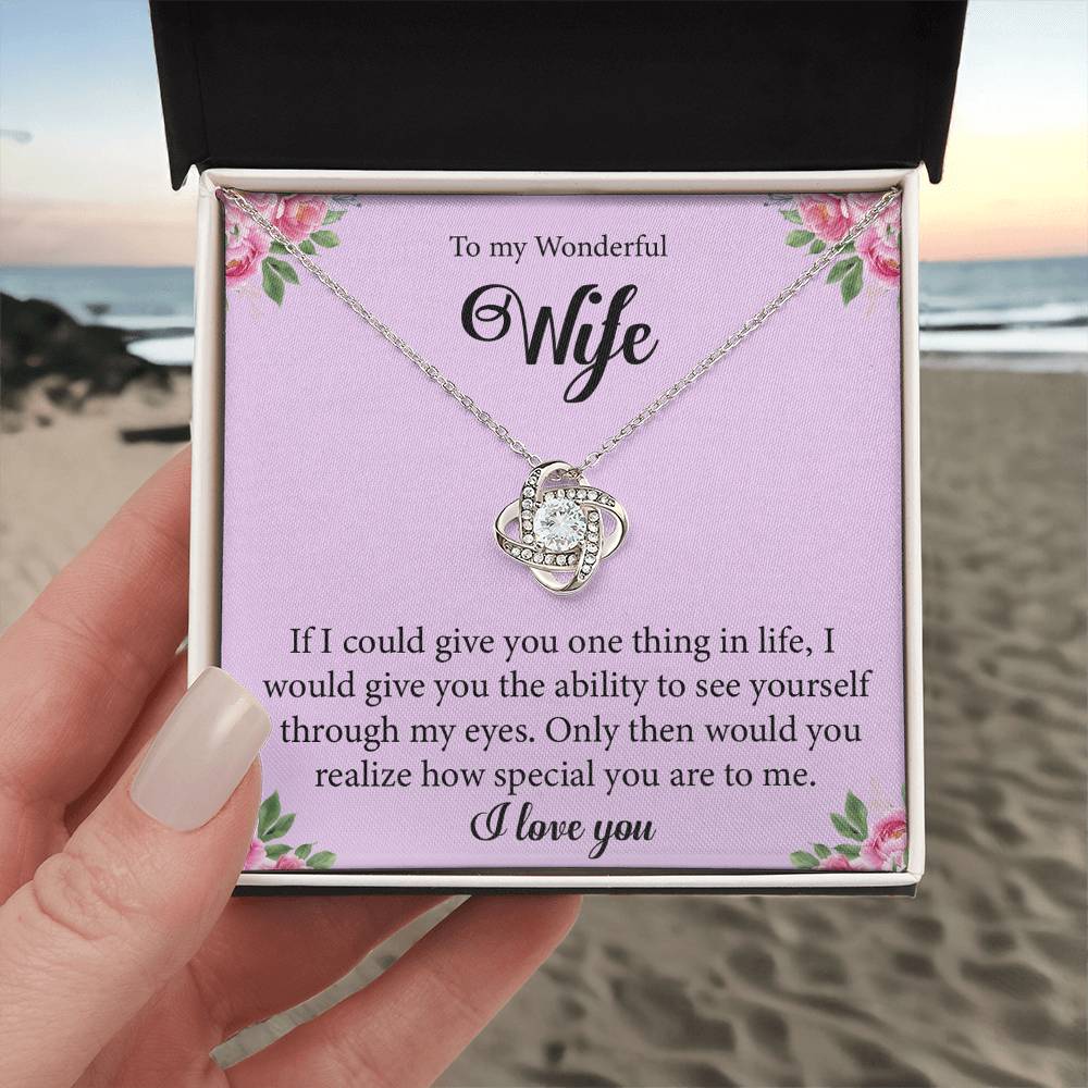 Gift For Wife "You Are Special" Knot Necklace