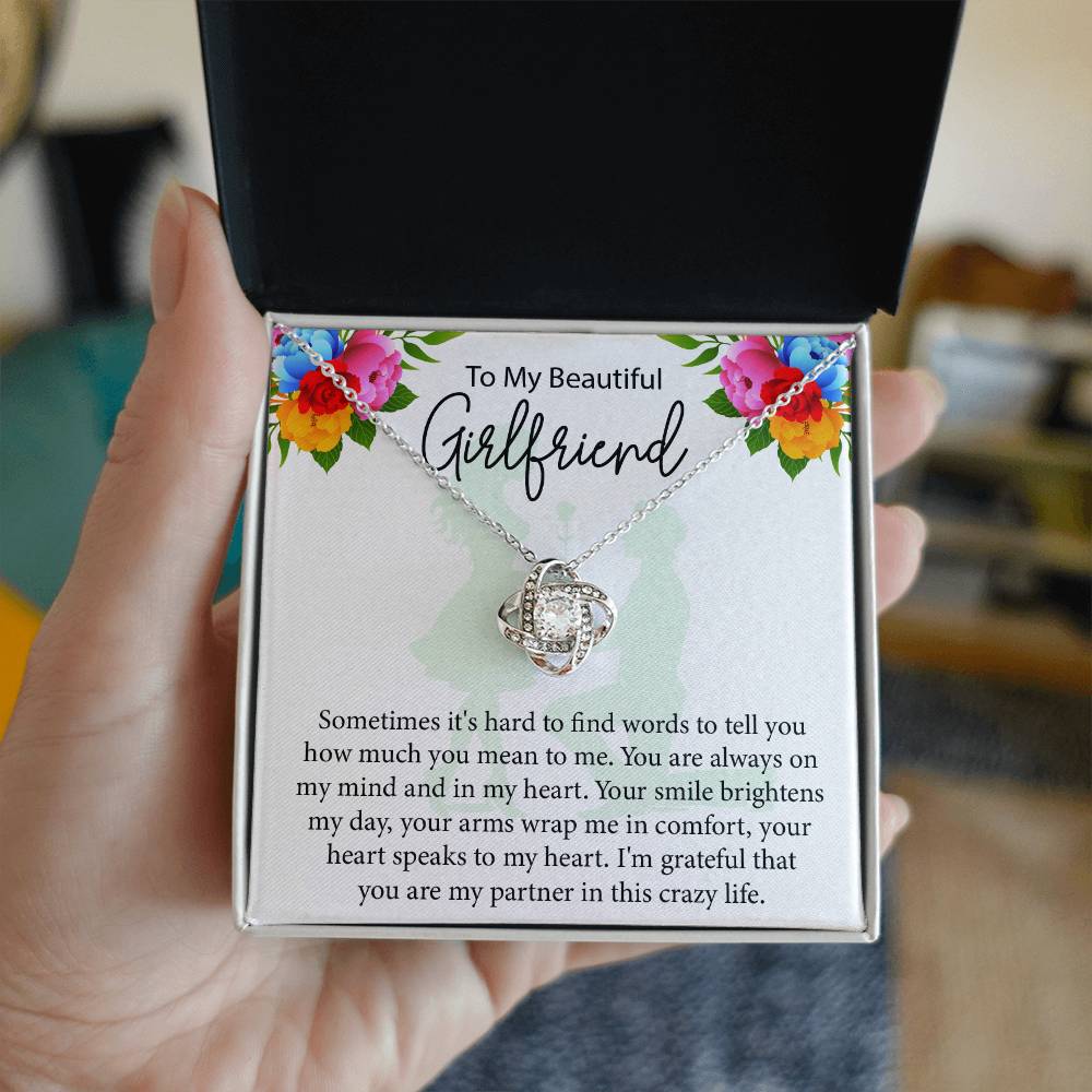 To My Girlfriend "You Are Always On My Mind" Knot Necklace