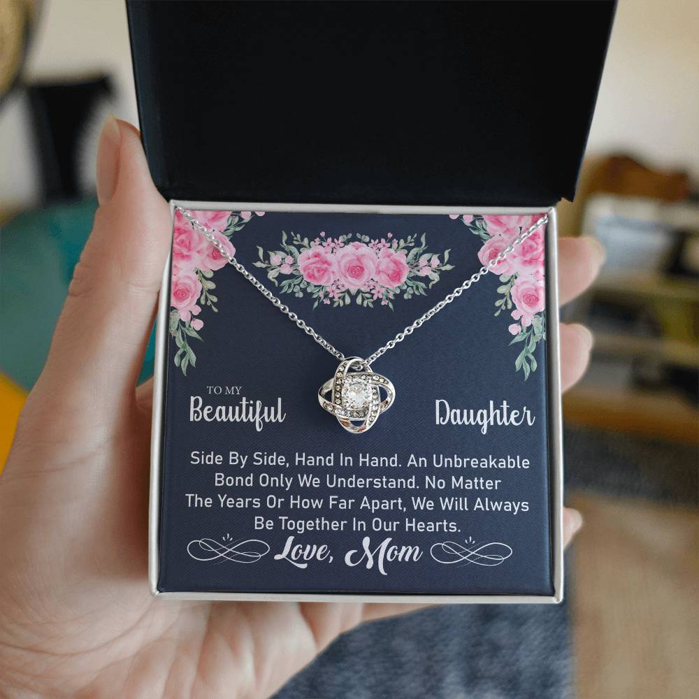 To My Daughter "An Unbreakable Bond" Knot Necklace