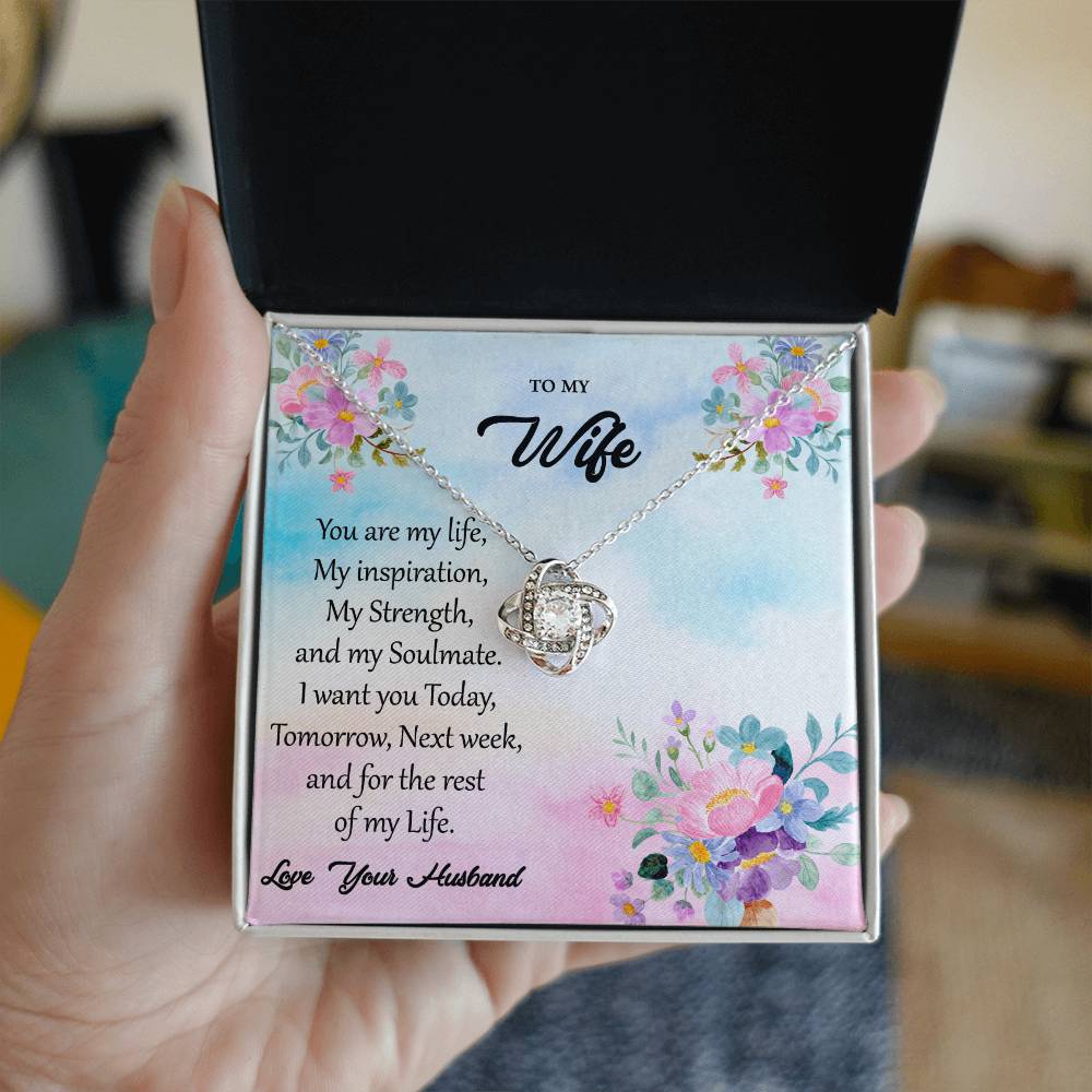To My Wife "You Are My Inspiration" Knot Necklace