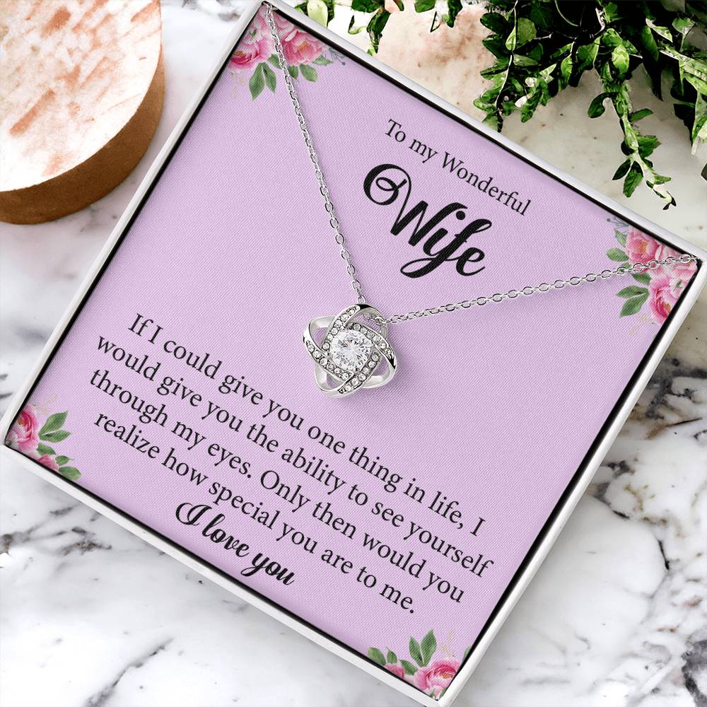 Gift For Wife "You Are Special" Knot Necklace