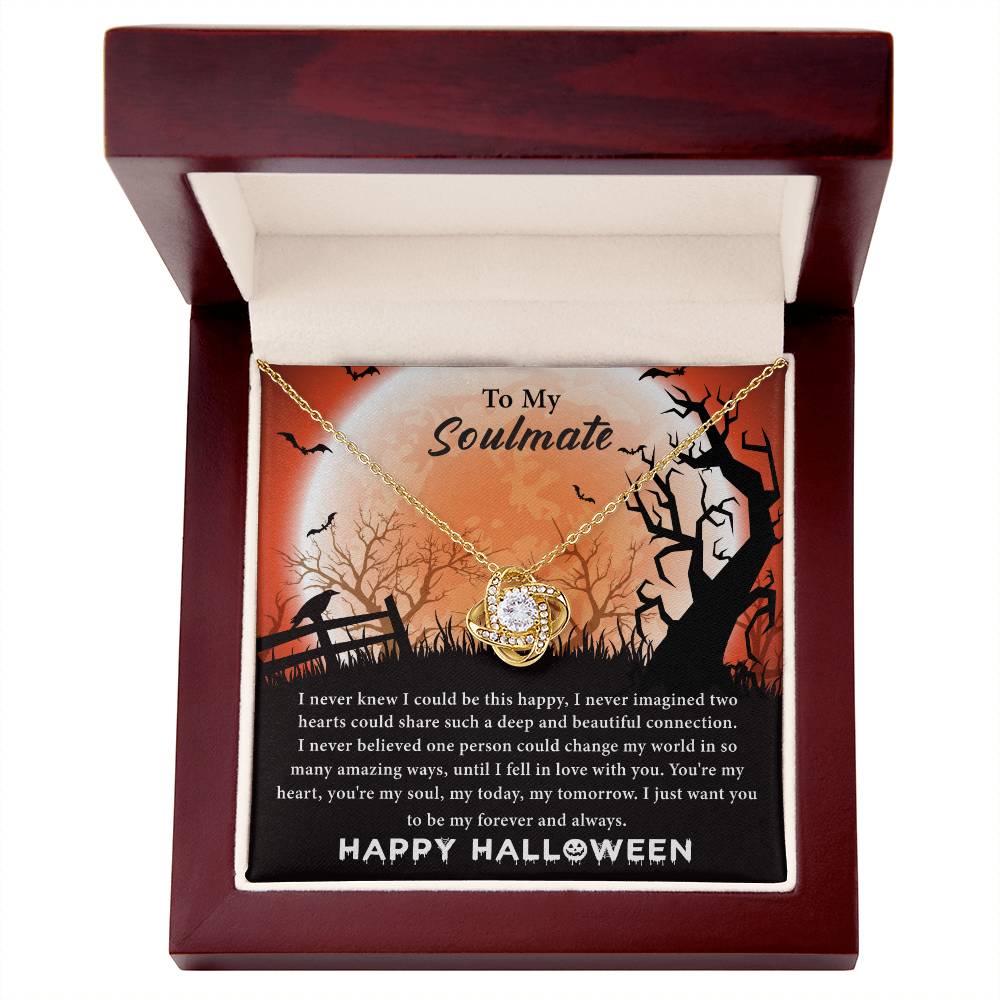 To My Soulmate Halloween Knot Necklace