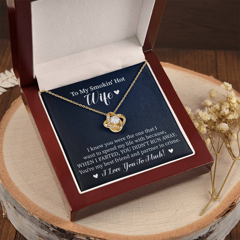 To My Wife "I Knew You Were The One" Knot Necklace