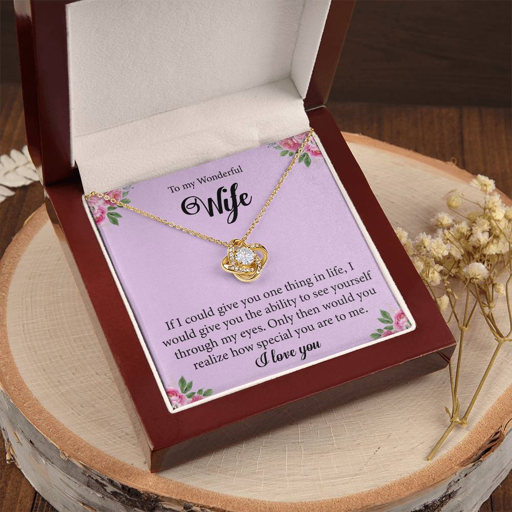 Gift For Wife "You Are Special" Knot Necklace