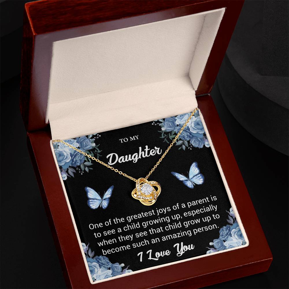 To My Daughter "One Of The Greatest Joys" Knot Necklace