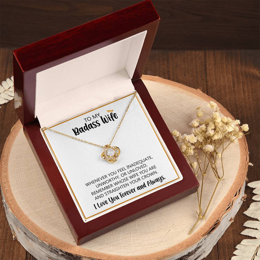 To My Wife "I Love You Forever" Knot Necklace