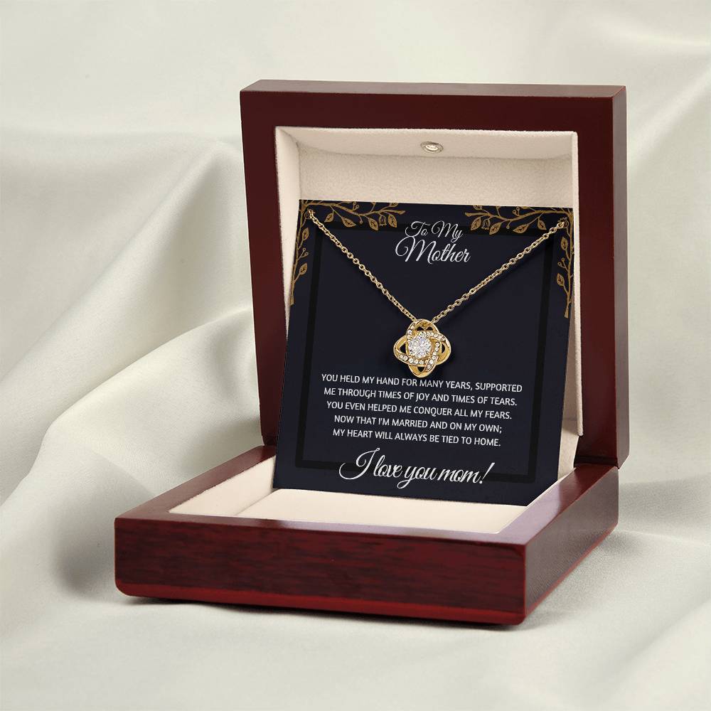 Gift For Mom "You Held My Hand" Knot Necklace