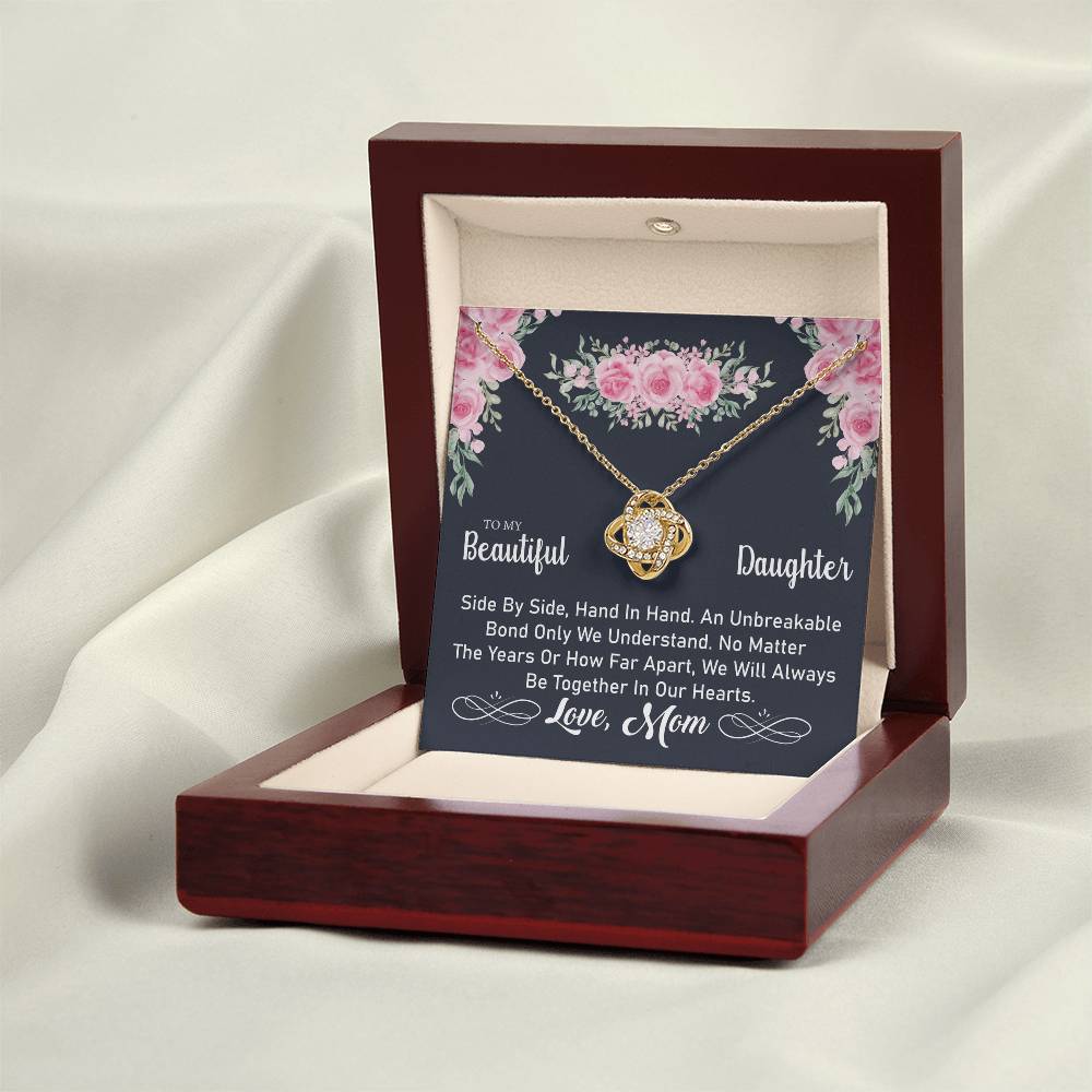 To My Daughter "An Unbreakable Bond" Knot Necklace