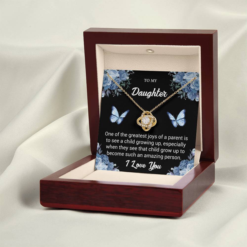 To My Daughter "One Of The Greatest Joys" Knot Necklace
