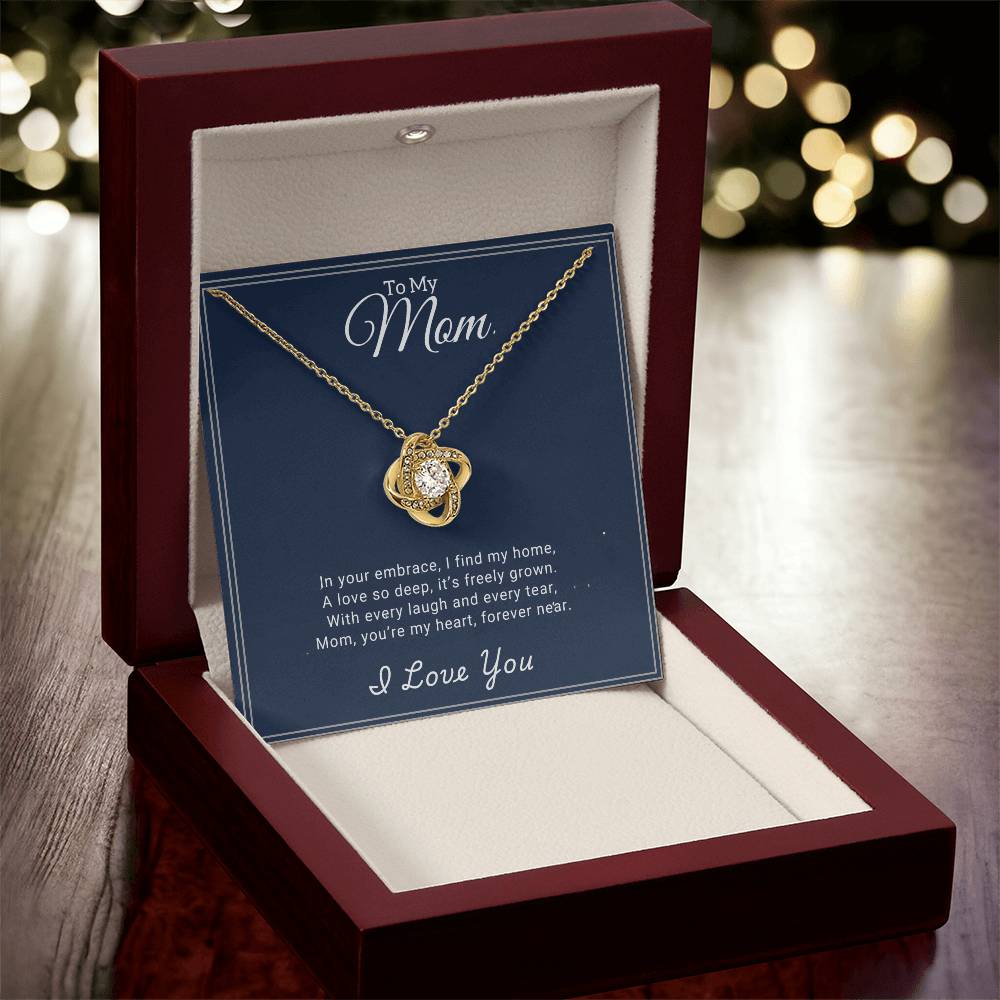 Gift For Mom "You're My Heart" Knot Necklace