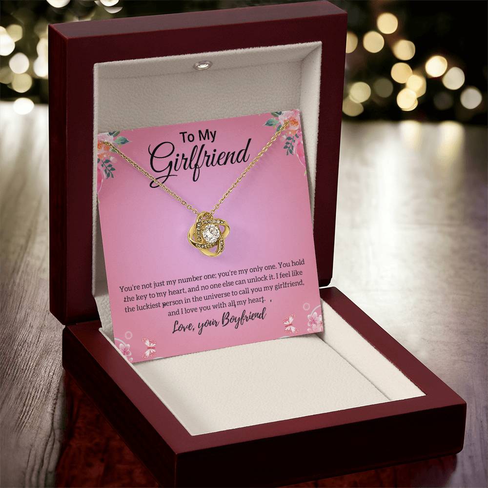 Gift For Girlfriend "You're My Only One" Knot Necklace