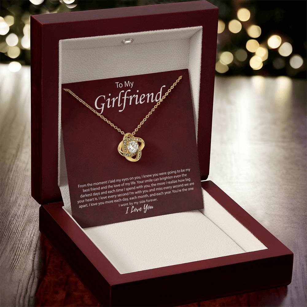 To My Girlfriend "You're The One I Want" Knot Necklace