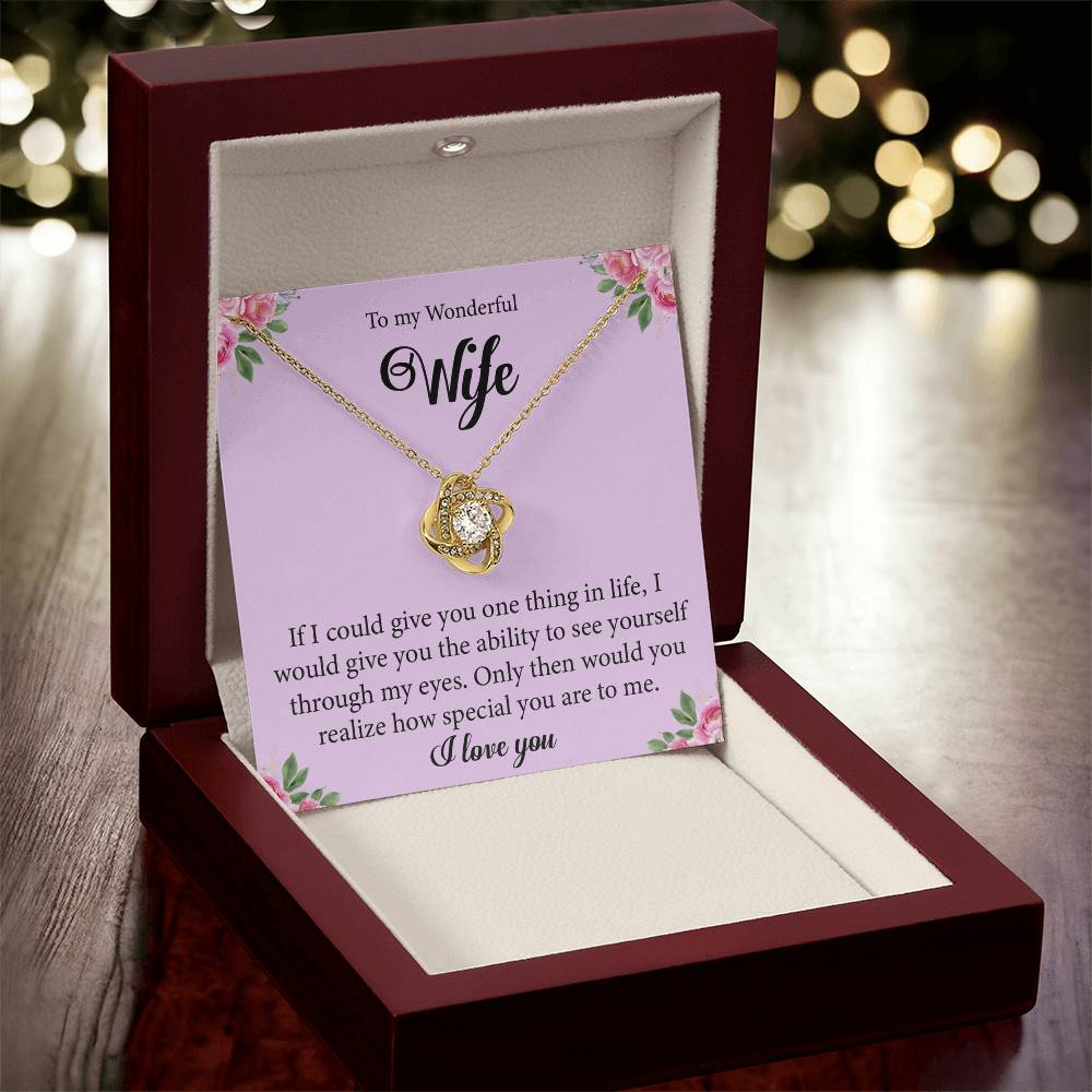 Gift For Wife "You Are Special" Knot Necklace