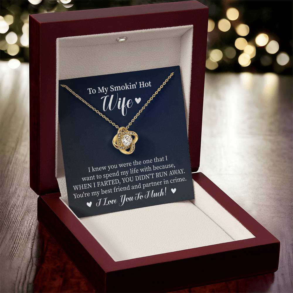 To My Wife "I Knew You Were The One" Knot Necklace