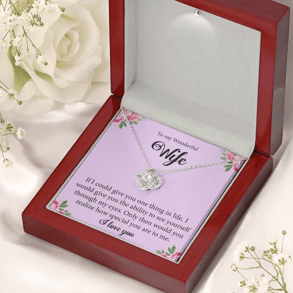 Gift For Wife "You Are Special" Knot Necklace