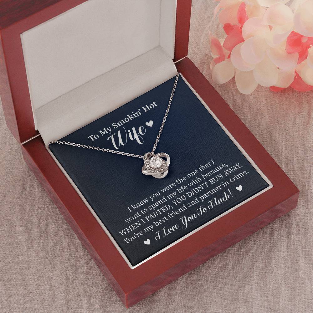 To My Wife "I Knew You Were The One" Knot Necklace
