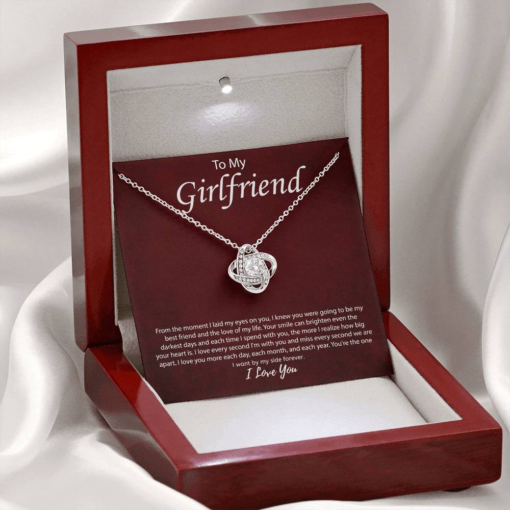 To My Girlfriend "You're The One I Want" Knot Necklace