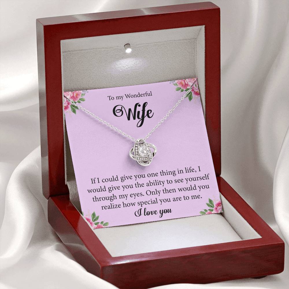 Gift For Wife "You Are Special" Knot Necklace