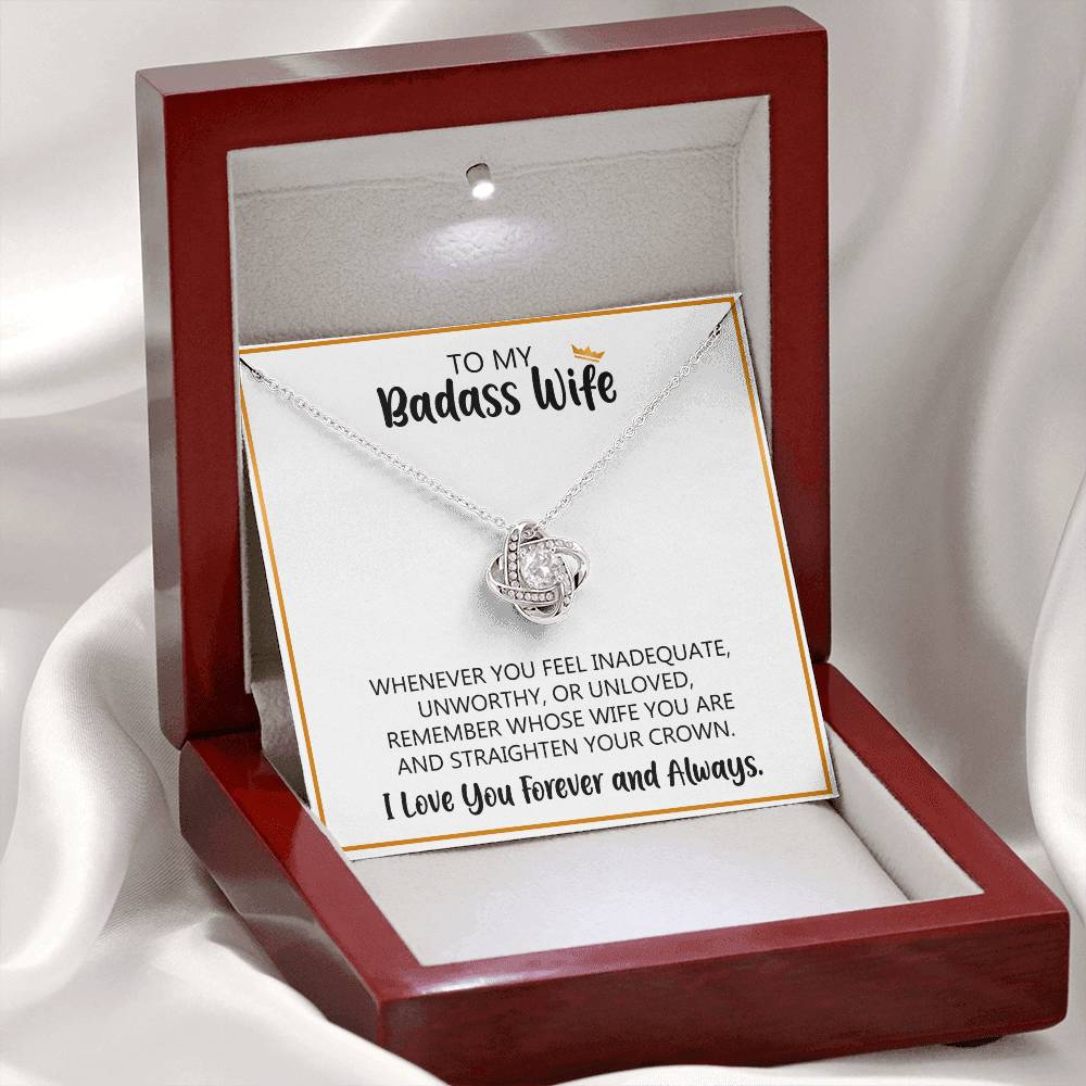 To My Wife "I Love You Forever" Knot Necklace