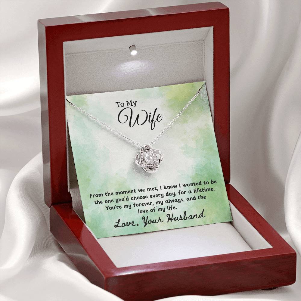 Gift For Wife "You're My Forever" Knot Necklace