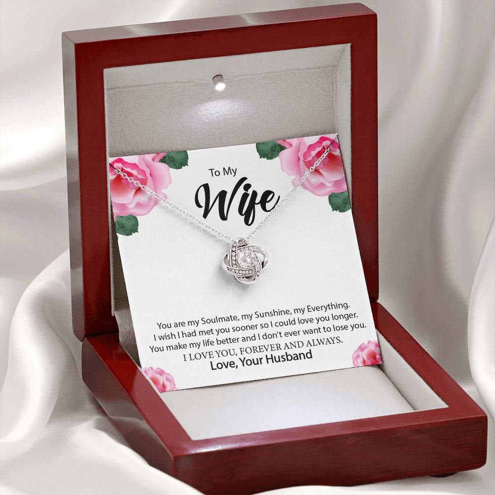 To My Wife "You Are My Everything" Knot Necklace