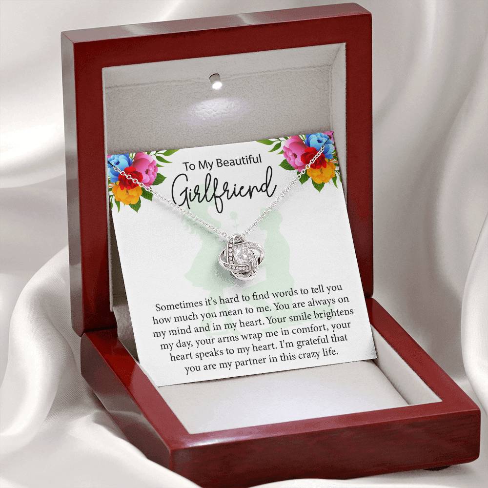 To My Girlfriend "You Are Always On My Mind" Knot Necklace