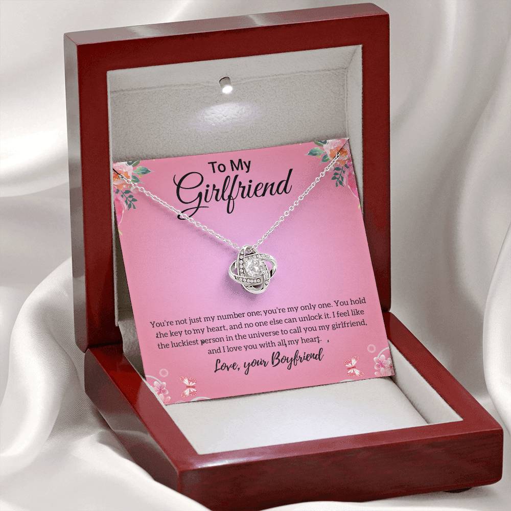 Gift For Girlfriend "You're My Only One" Knot Necklace