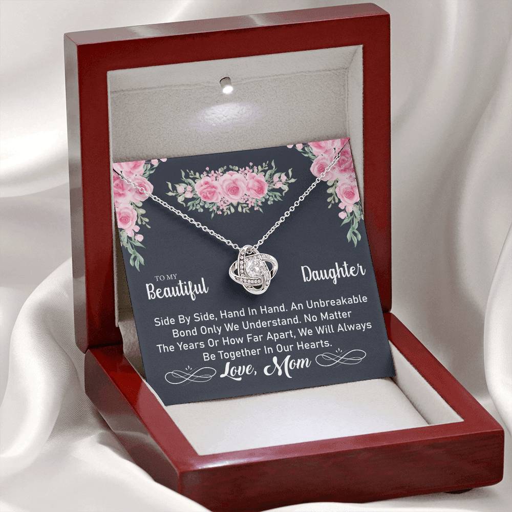 To My Daughter "An Unbreakable Bond" Knot Necklace