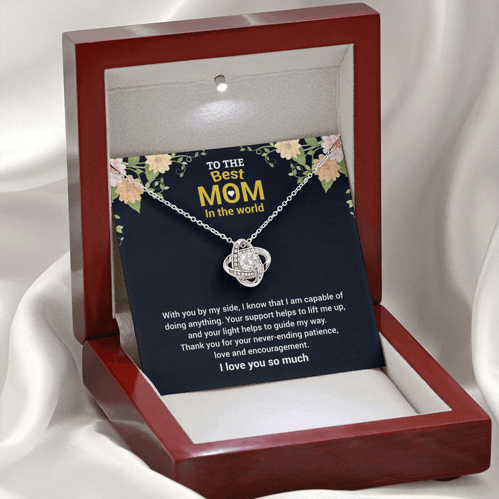 To The Best Mom "Thank You" Knot Necklace