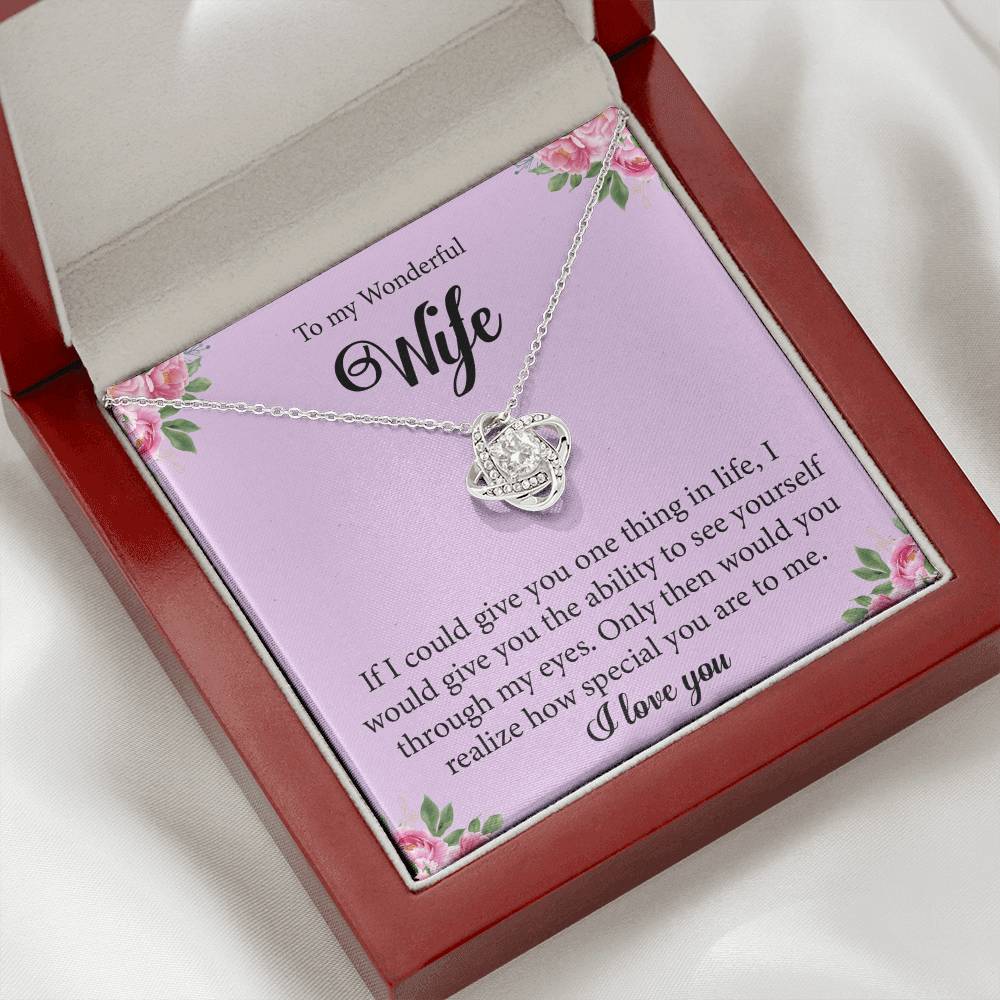 Gift For Wife "You Are Special" Knot Necklace