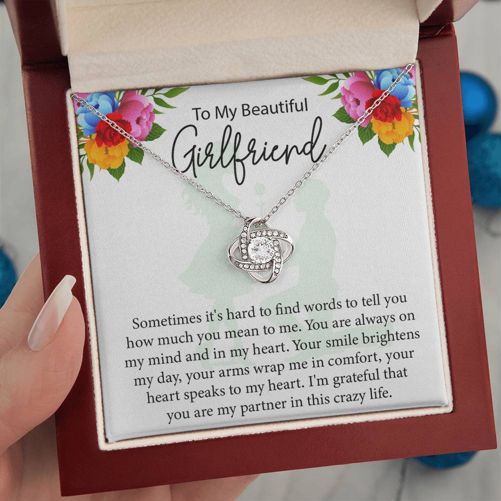 To My Girlfriend "You Are Always On My Mind" Knot Necklace