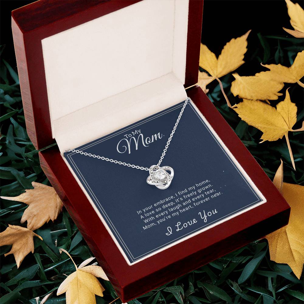 Gift For Mom "You're My Heart" Knot Necklace