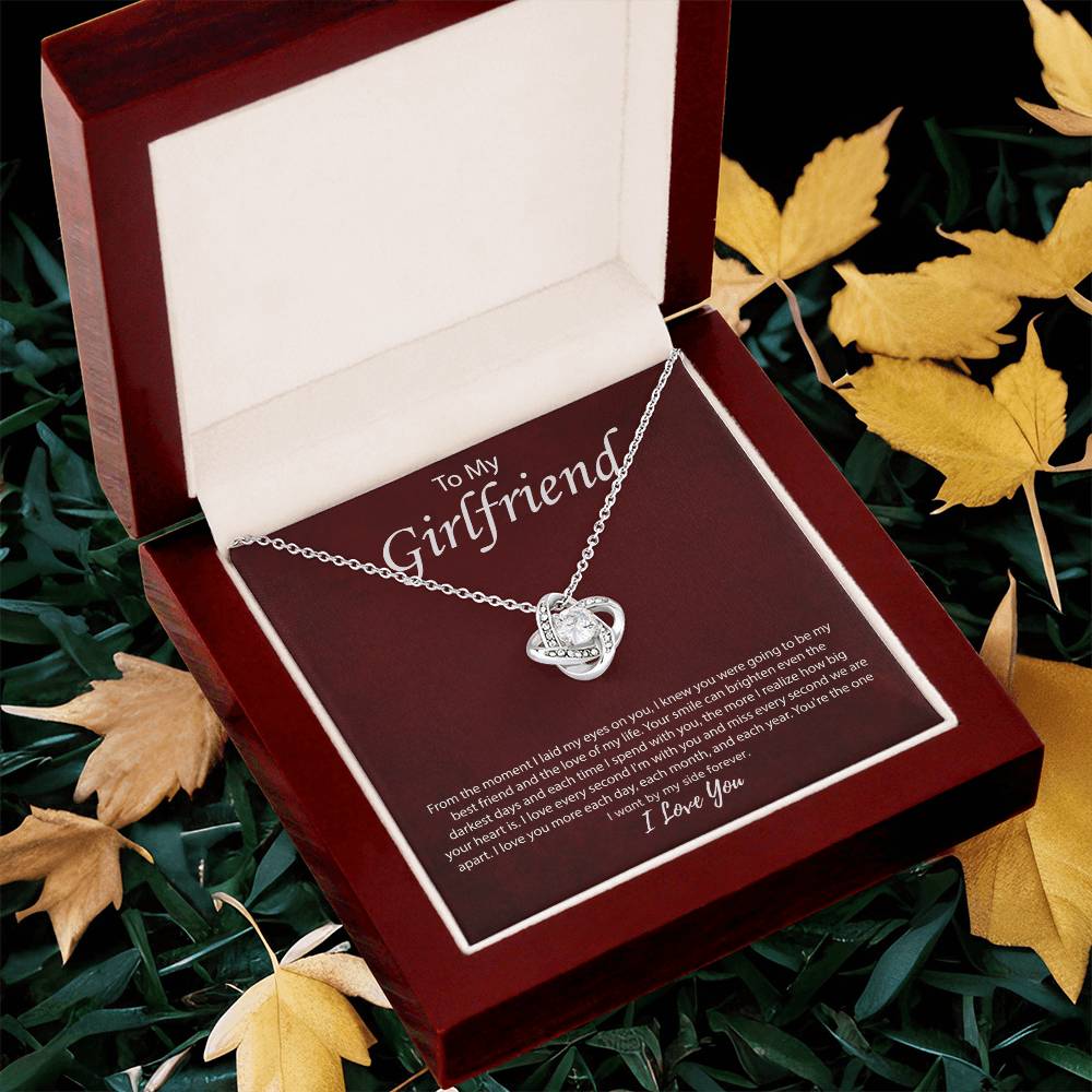 To My Girlfriend "You're The One I Want" Knot Necklace