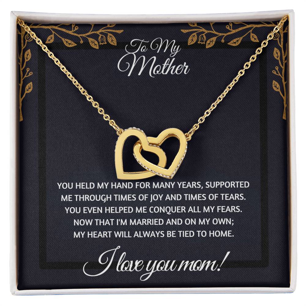 Gift For Mom "You Held My Hand" Heart Necklace