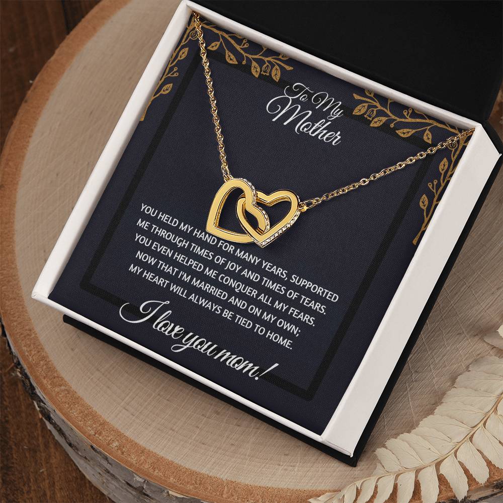 Gift For Mom "You Held My Hand" Heart Necklace