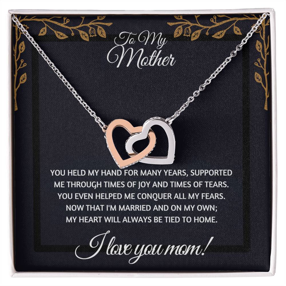 Gift For Mom "You Held My Hand" Heart Necklace