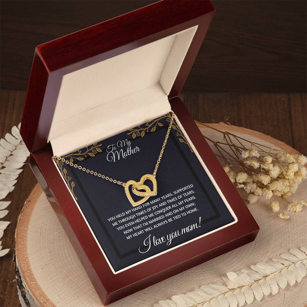 Gift For Mom "You Held My Hand" Heart Necklace