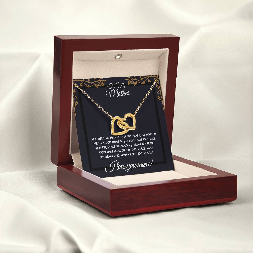 Gift For Mom "You Held My Hand" Heart Necklace