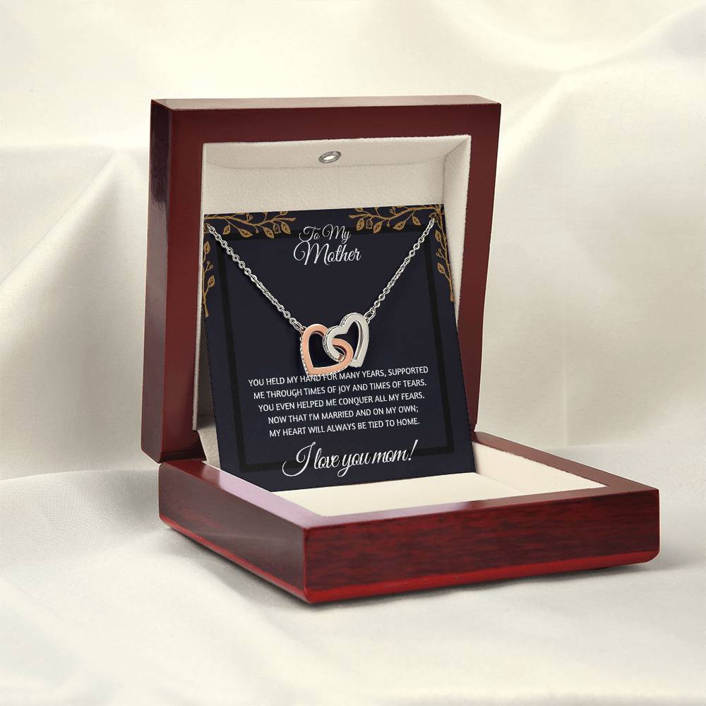 Gift For Mom "You Held My Hand" Heart Necklace