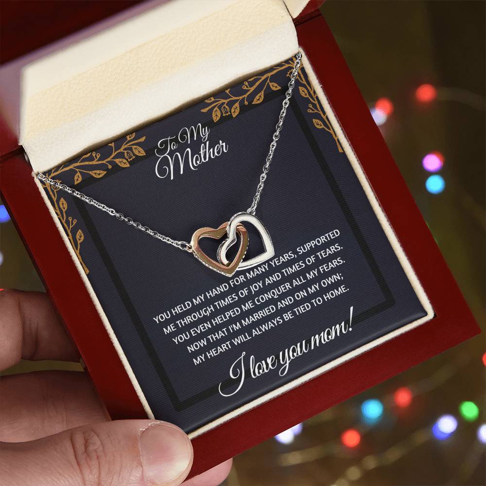 Gift For Mom "You Held My Hand" Heart Necklace