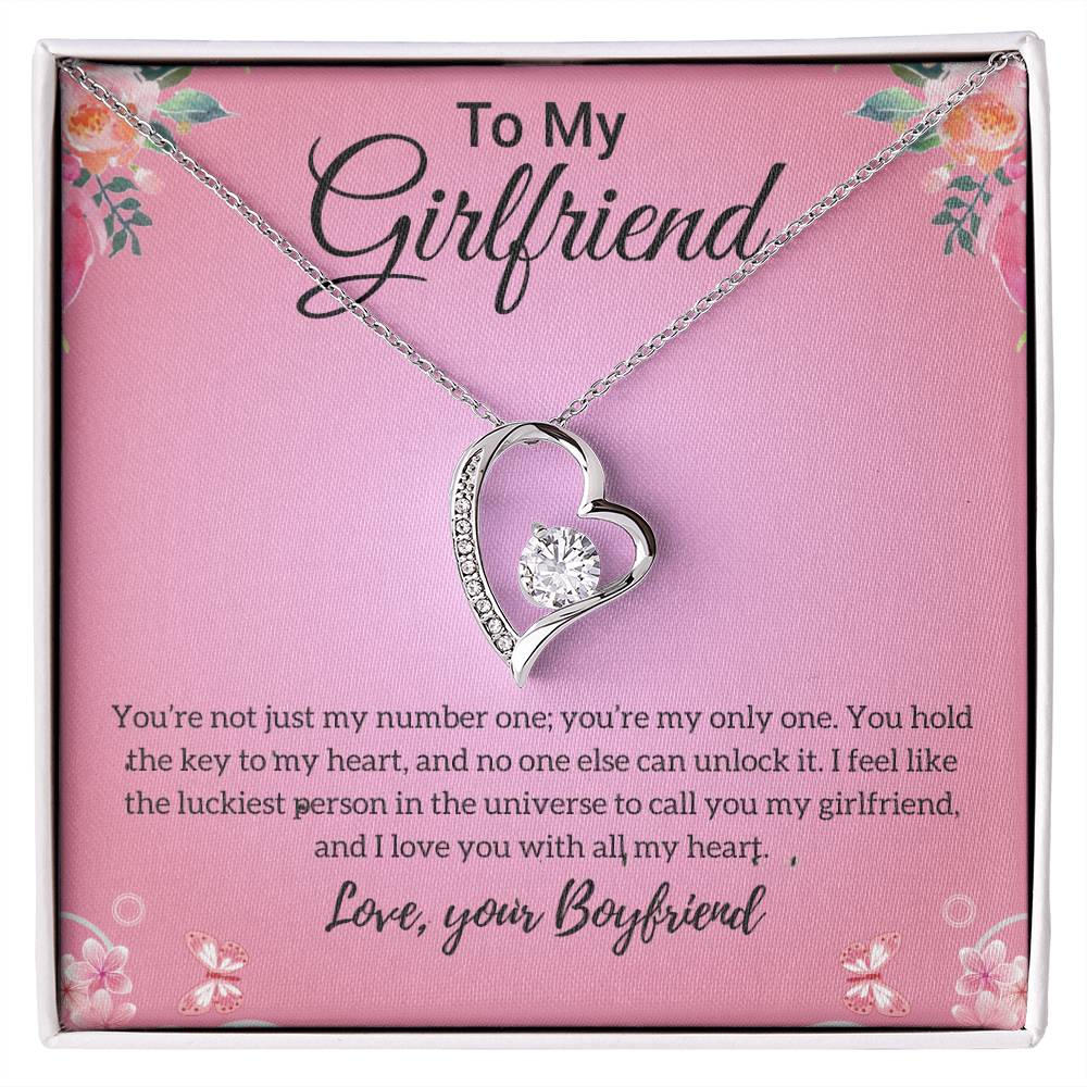 Gift For Girlfriend "You're My Only One" Heart Necklace
