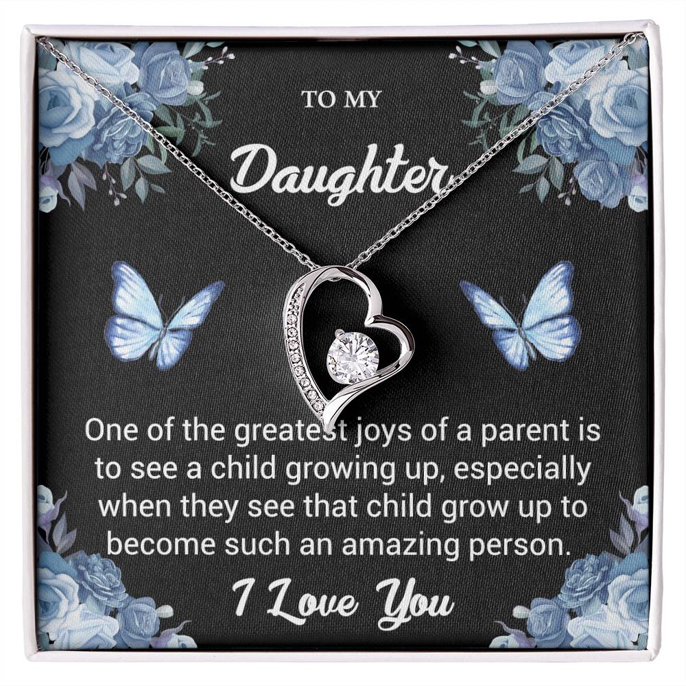 To My Daughter "One Of The Greatest Joys" Heart Necklace