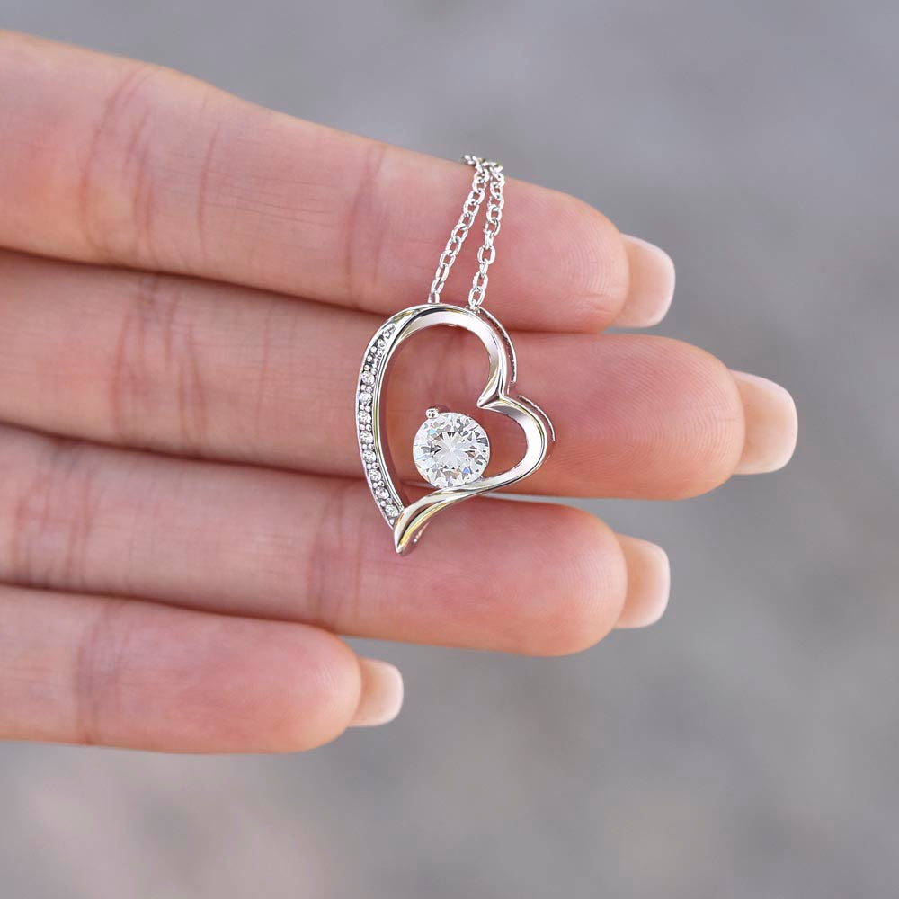 Gift For Daughter "I'll Love And Protect You" Heart Necklace