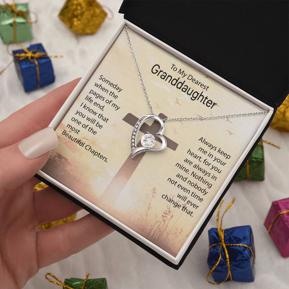 To My Granddaughter "Always Keep Me In Your Heart" Necklace