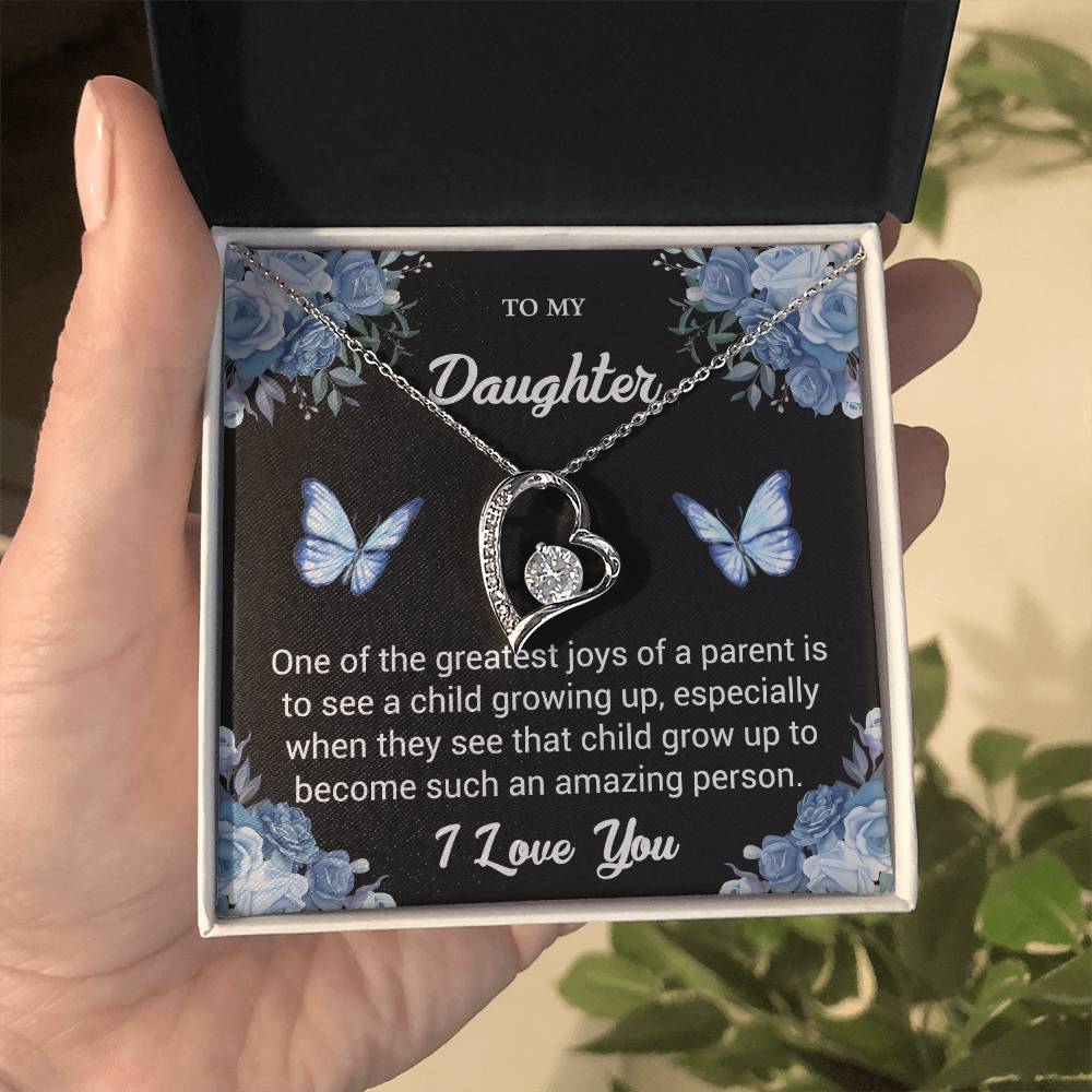 To My Daughter "One Of The Greatest Joys" Heart Necklace