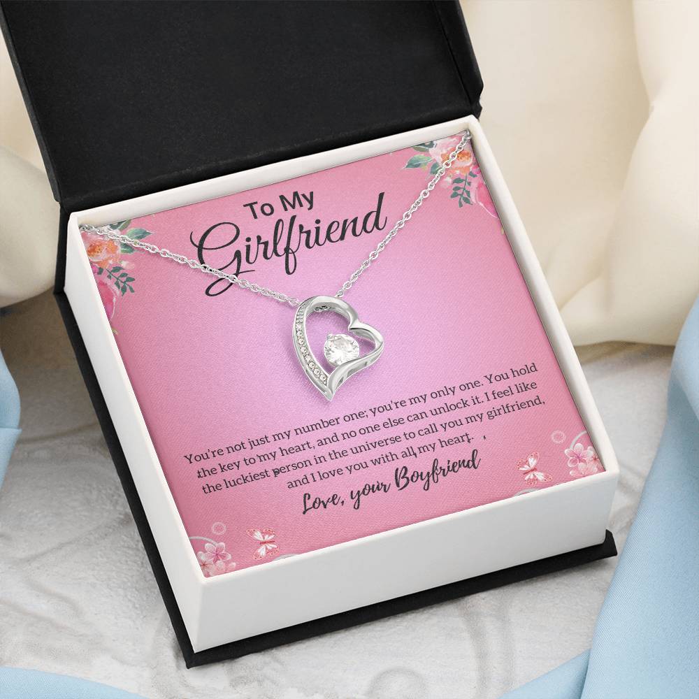 Gift For Girlfriend "You're My Only One" Heart Necklace