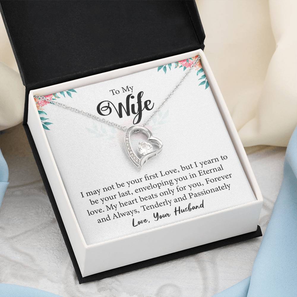 To My Wife "Forever And Always" Heart Necklace