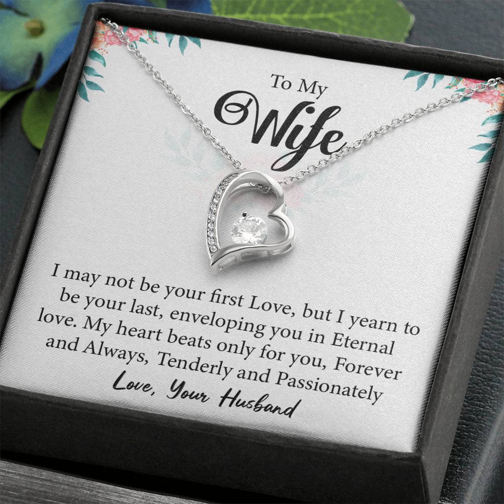 To My Wife "Forever And Always" Heart Necklace